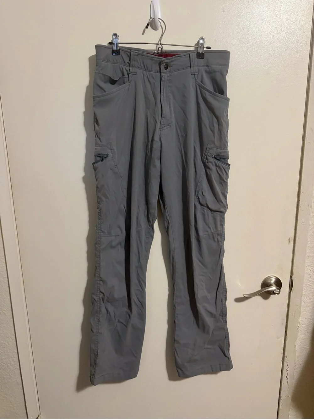 Wrangler Gray Cargo Pants with Zip Pockets
